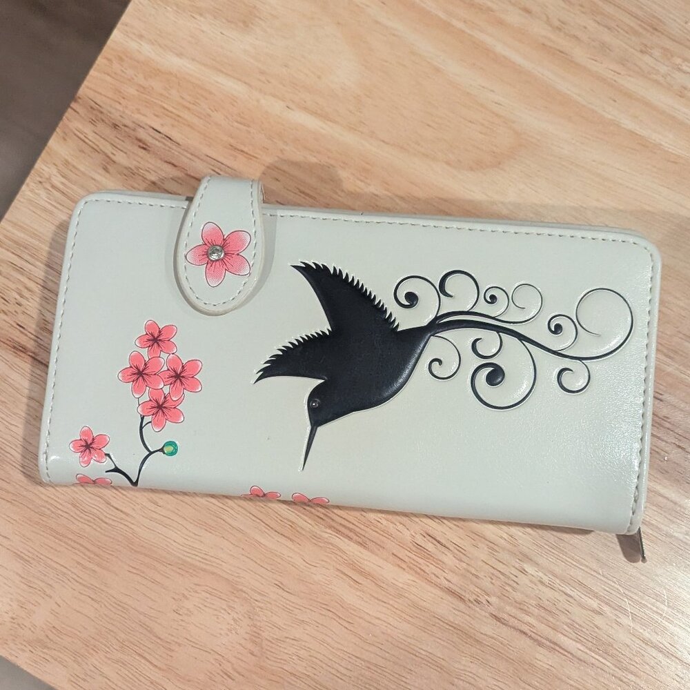 Shagwear Pink Floral Hummingbird Wallet Large from Belgium